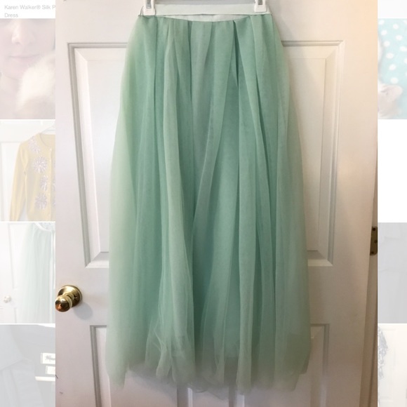 J. Crew Dresses & Skirts - J.Crew Tulle Ball Skirt in Cool Mint size 10